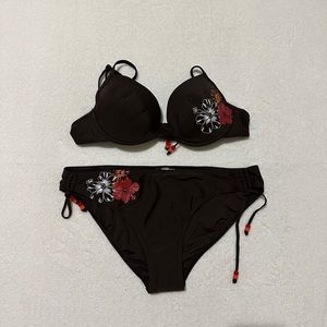 Esprit swimwear in brown color.